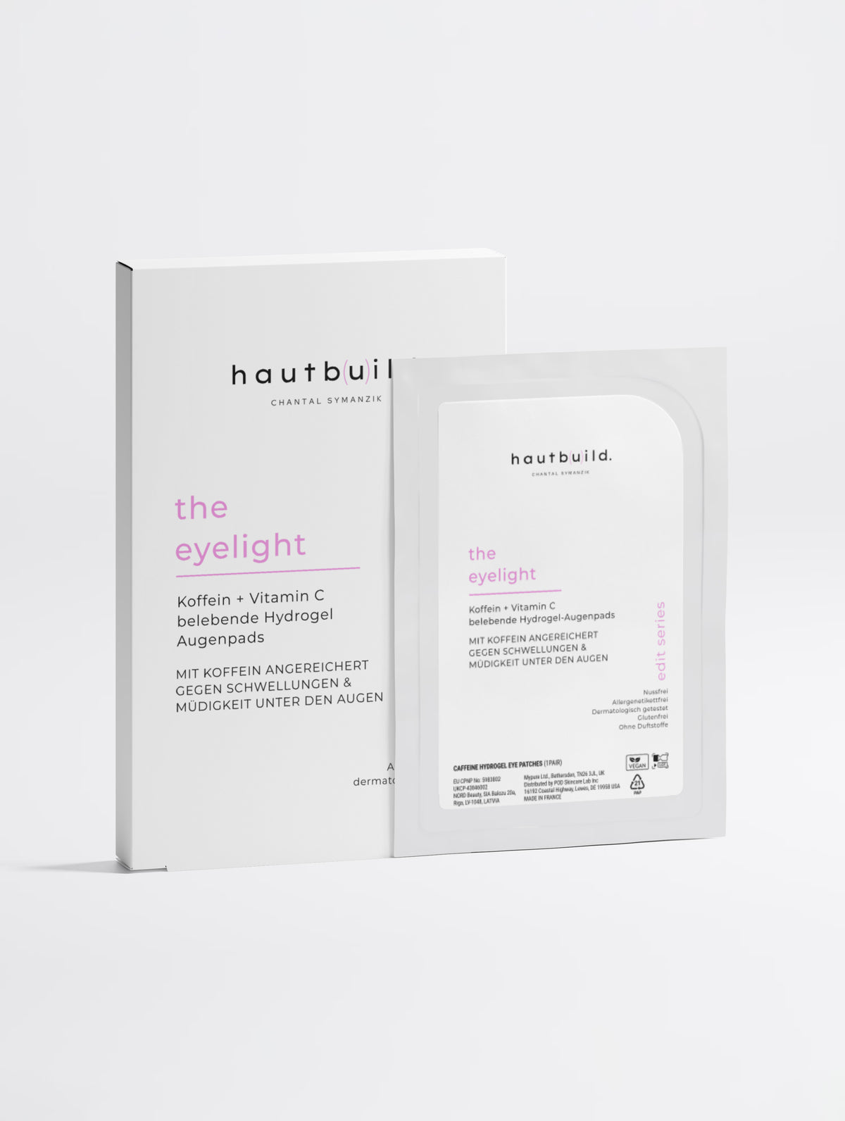 Koffein + Vitamin C - belebende Hydrogel-Augenpads